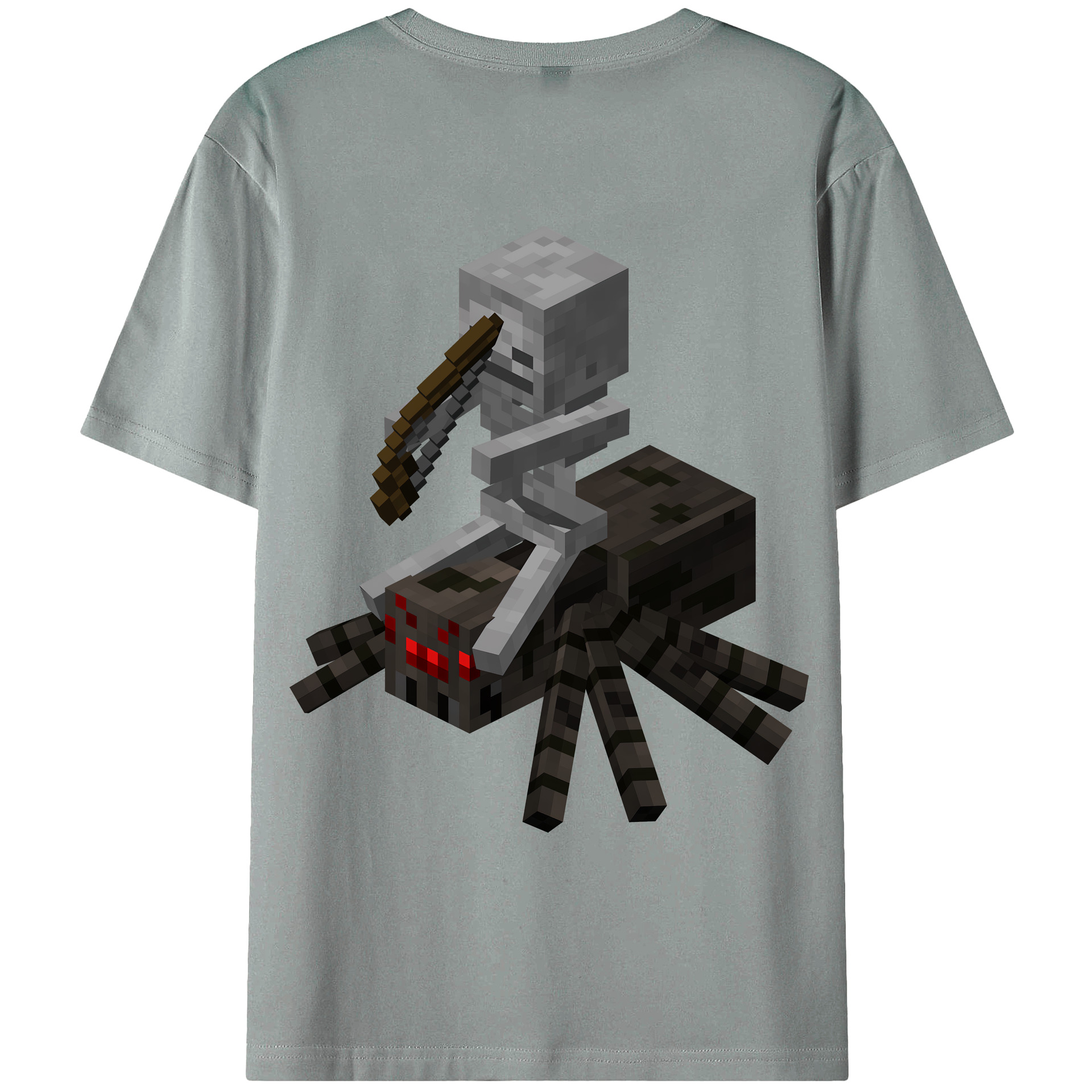 （画像用） マインクラフト ブロックの世界 Minecraft MC Block world 綿100％ メンズ半袖Tシャツ（バックプリント） 通気性